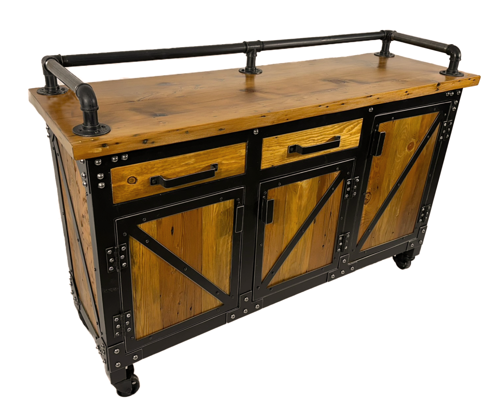 Vintage industrial furniture-server station, console cabinet, side table-1